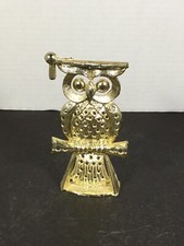 Vintage gold tone Torino Owl Earring Holder Stand