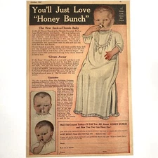 1927 Honey Bunch Doll Antique Magazine Print Ad Old Aunt Molly Spencer Indiana