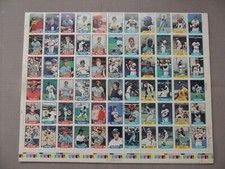 11 1982 Fleer Uncut Progressive Proof Baseball Card Sheets - Littlefield error