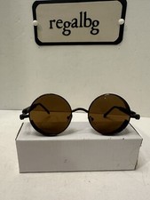 Retro Round Steampunk Sunglasses Gothic Circle BRONZE color Metal Frame T ...