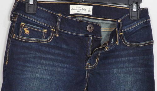 Abercrombie Kids Girls Dark Wash Denim Bermuda Shorts Size 16 P535 - Picture 3 of 3