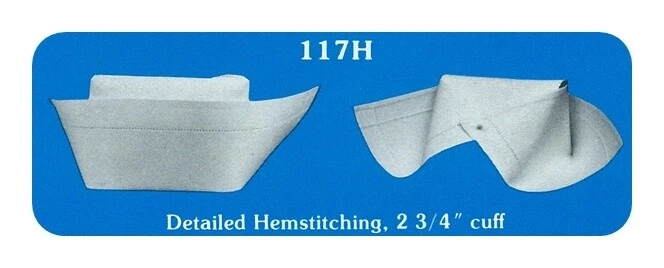 AUTHENTIC NURSE CAP OLD FASHION VINTAGE WHITE COTTON COSTUME HAT W/ HEMSTITCHING - Image 4 of 4