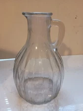 Pitcher Glass Vintage 1 Quart Ribbed