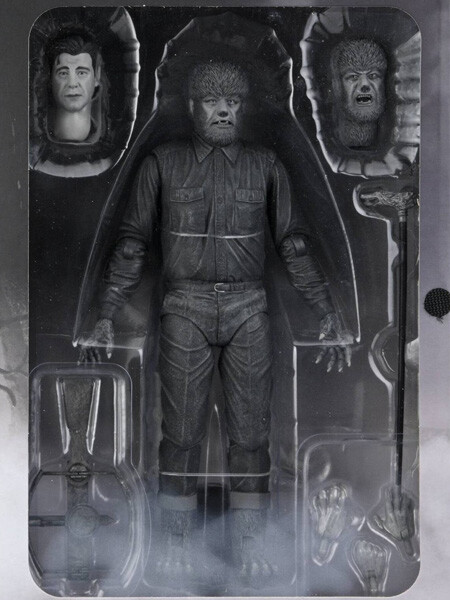 Neca Universal Monsters The Wolfman Black and White 7 Inch Action