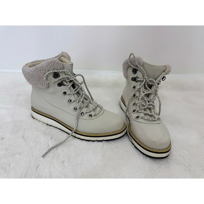 Nomad Aspen Women s Winter Hiking Boots Size 7.5 Sherpa Cuff Gray Lace-Up Boots