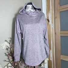 Serene Tangerine Women's Soft Pullover Hoodie Lavender Small Stretch Workout Tee