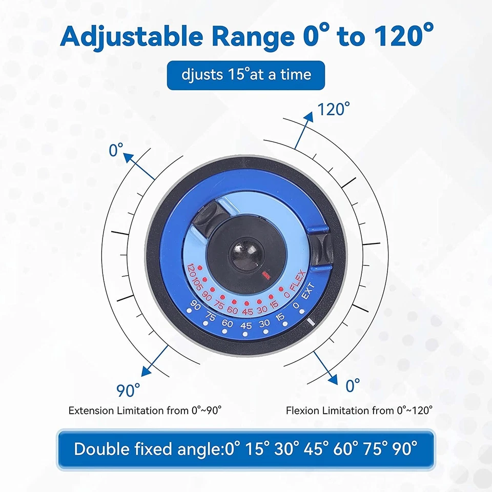 Joelheira ajustável suporte ortopédico, joelheira articulada ROM, estabilização de recuperação - Imagem 2 de 4