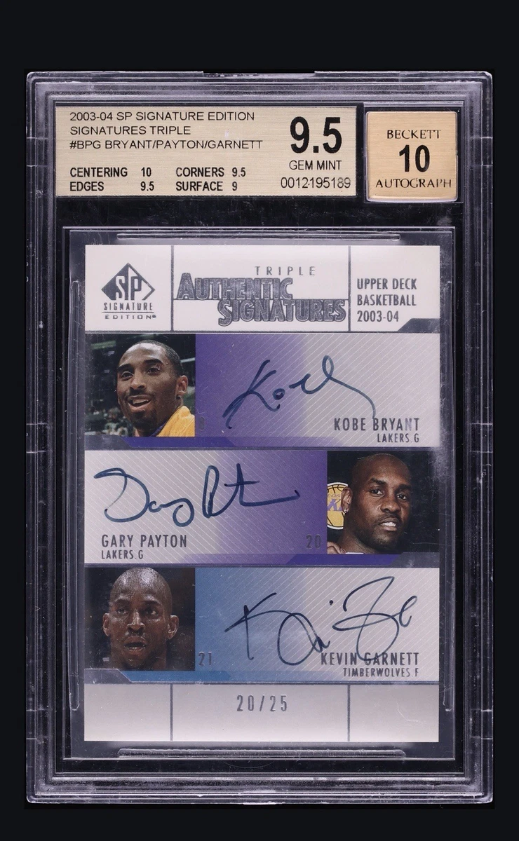 Kobe Bryant Grade 9.5 Basketball Autographed Sports Trading Cards