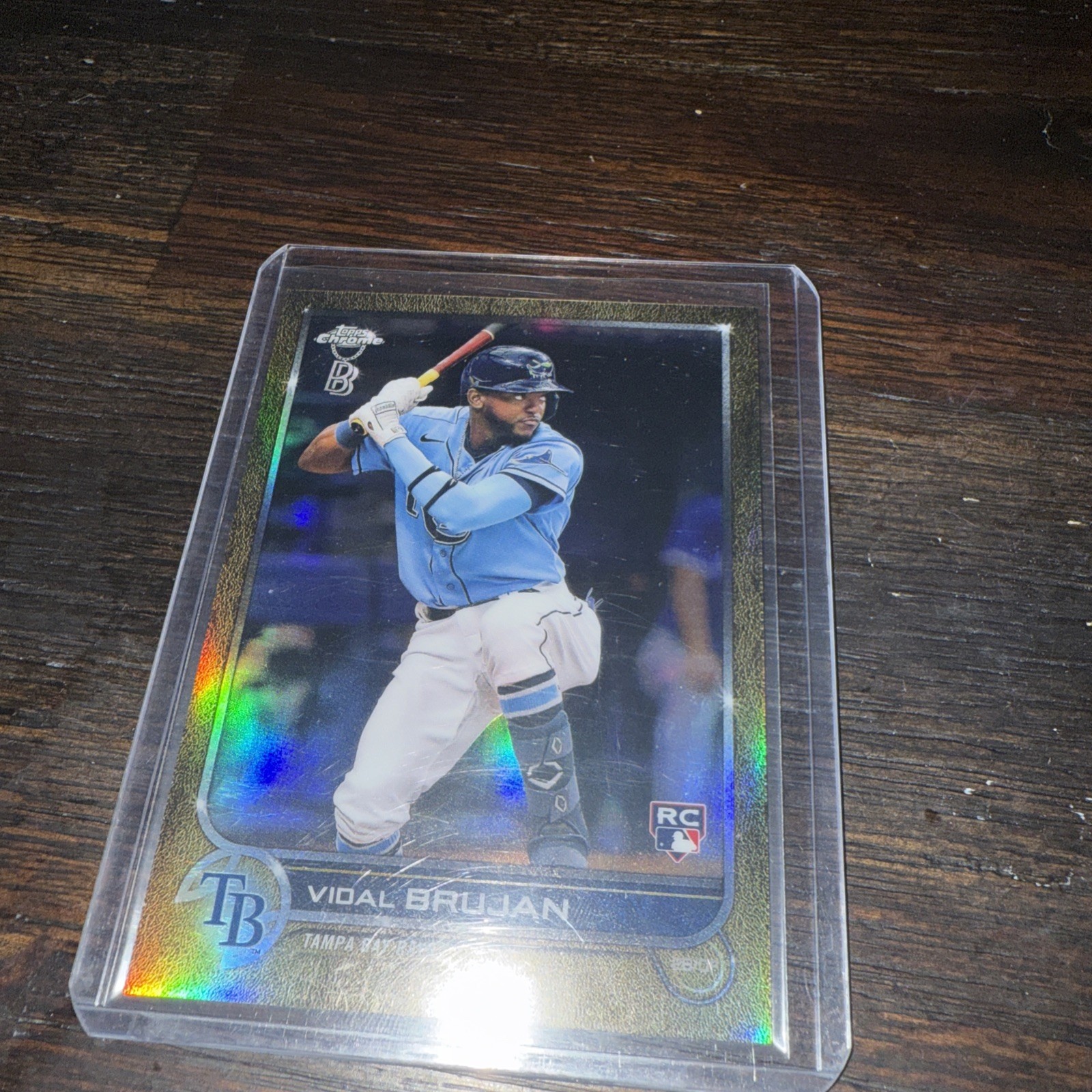 2022 Topps Chrome - Gold Refractor #134 Vidal Brujan 17/50 (RC)