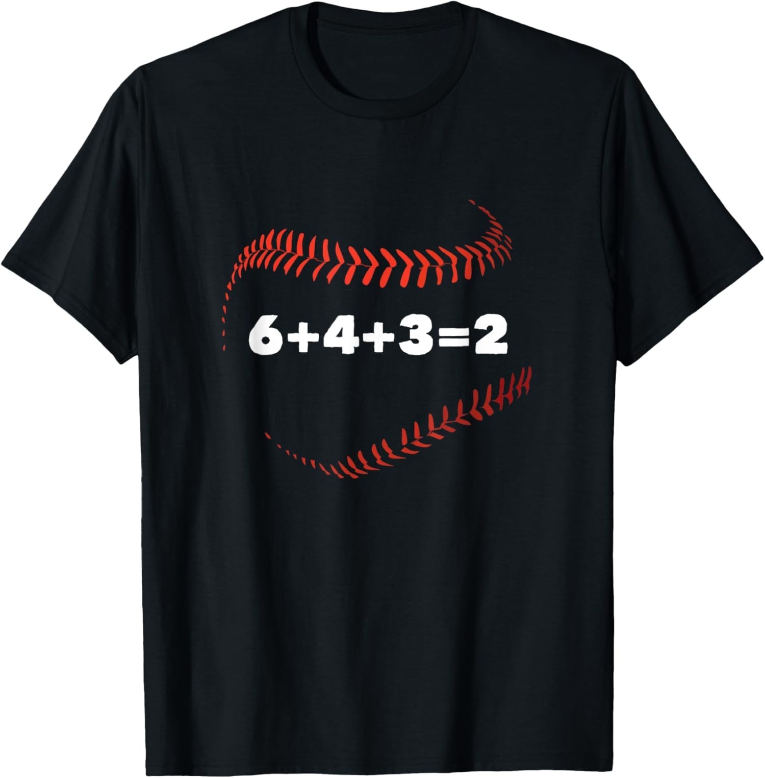 6+4+3=2 Double Play Baseball Player Gift Baseball Unisex T-Shirt