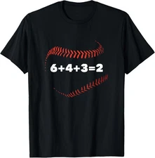 6+4+3=2 Double Play Baseball Player Gift Baseball Unisex T-Shirt