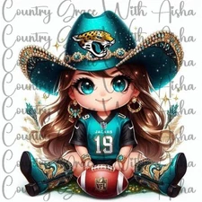 Sublimation Print Jaguars Girl Football Ready To Press Paper Ink Heat Transfer