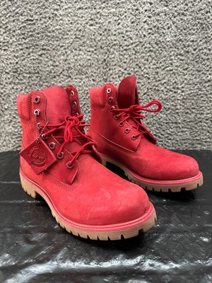 Timberland Premium 50th Anniversary Edition 6'' Waterproof Boots Red Mens Size 9M
