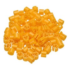 Clothes Hanger Markers Blank Tags Fit 3.5mm Rod for Garment Orange, 100pcs