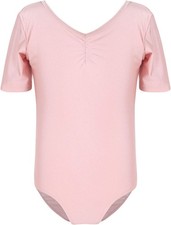 Eono Essentials Girls' One-Piece Leotard, Pink, 16 Years
