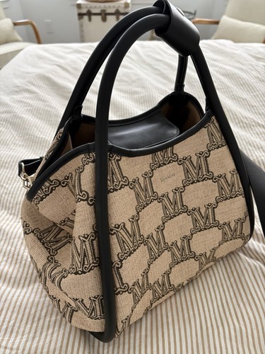 Max Mara Monogram Jacquard Marine Tote