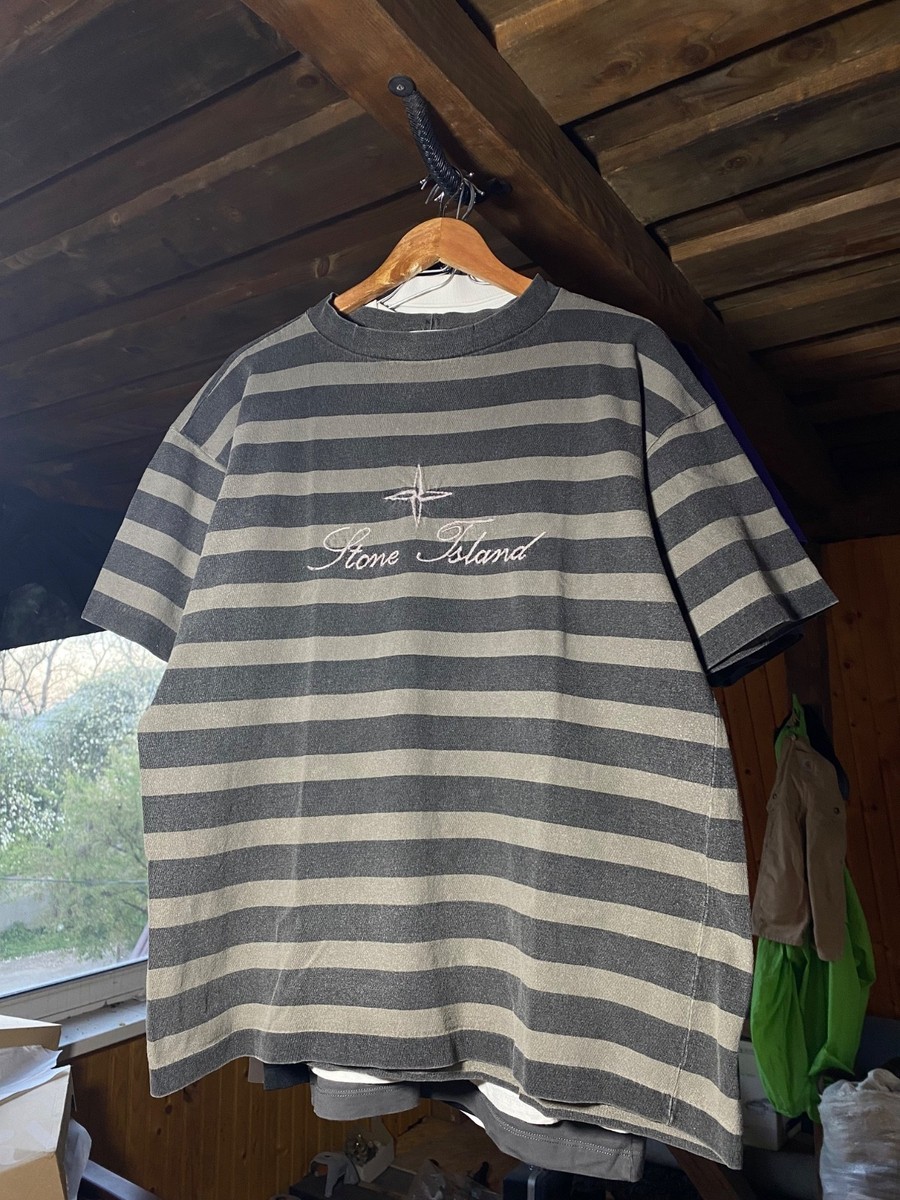 ストーンアイランド ホワイト 90s stone archive ARCHIVE Stone Island Vintage Stripe T Shirt 80s | eBay