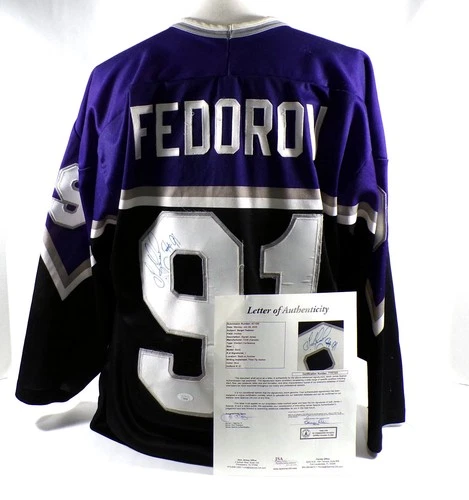 Sergei Fedorov Signed CCM NHL Western Conference Hockey Jersey JSA Auto