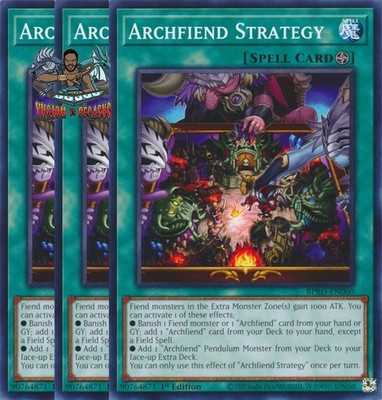 Yugioh! 3x Archfiend Strategy BPRO-EN060 Common 1st Ed NM