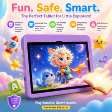 2026 New Kids Tablet 10.1" IPS Touchscreen 24GB RAM 128GB ROM Happy Summer