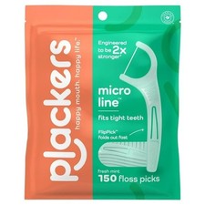 Plackers Micro Line Dental Floss Picks, Mint,...
