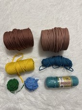 Bonnie Craft Cord Macrame Mixed Lot Turquoise Peach Brown Yellow Blue