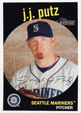 J.J. Putz 2008 Topps Heritage 210 Seattle Mariners Baseball Card