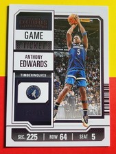 2023-24 Contenders Purple Game Ticket #62 Anthony Edwards /199 Timberwolves