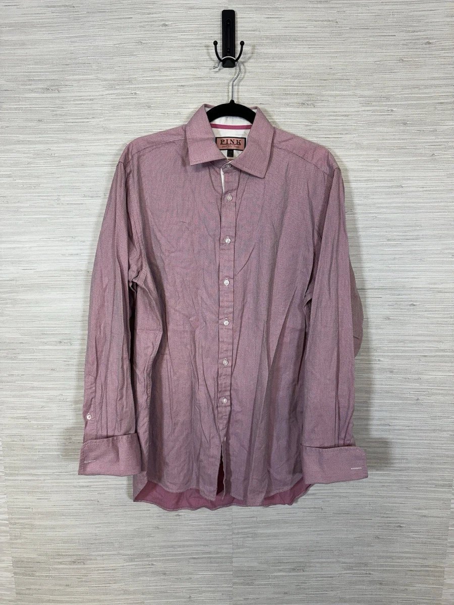 thomas pink dress shirts for men Men's Button-Down Collar Dress Shirts