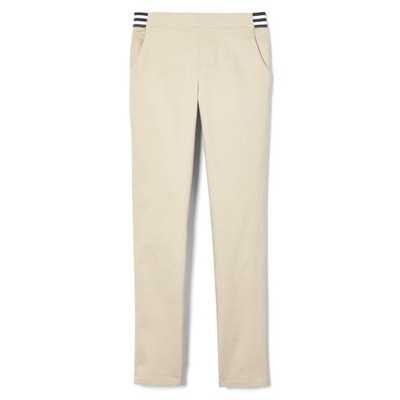 Girls Pull On Skinny Fit Stretch Pants with Elastic Waist and Pockets School ...