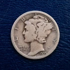 1925 Mercury Dime, VG Condition, Full Rims, Early Merc Silver Ten Cents E43