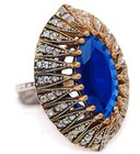 Ottoman Empire 12CT Heat Treated Kyanite 925 Sterling Silver Ring Sz 9 H4-3 — photo 2