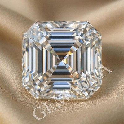 White Diamond 1.50 Carat+ Asscher Cut   Step Facet Brilliance Stone