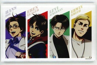 Acrylic stand/acrylic panel assembly (up) Big acrylic art panel ''Attack on