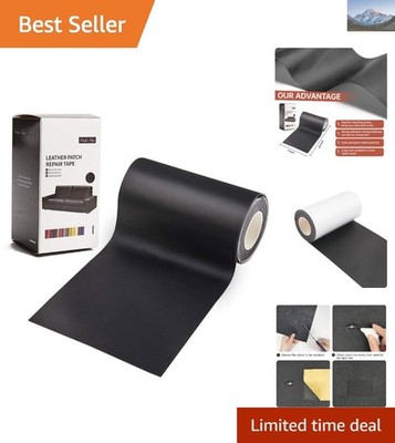 Luxury Leather Repair Patch Kit - Black 3x60 Inches, Easy Self-Adhesive Fix