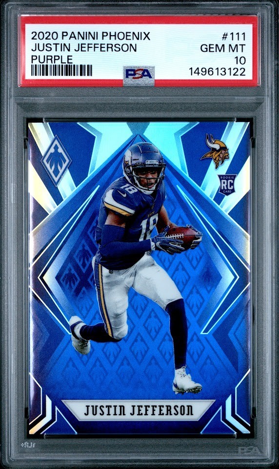 2020 Phoenix Rookie Purple COLOR MATCH 060/149 Justin Jefferson PSA 10 RC