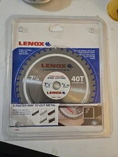 LENOX 7-1/4" 40T TITANIUM-CARBIDE TIPPED STEEL CUTTING SAW BLADE-#21894 (4A1)