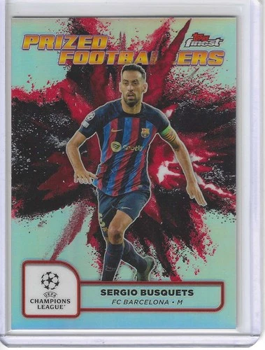 2024-25 Topps Finest UCC Prized Footballers Fusion Black Red Sergio Busquets SSP