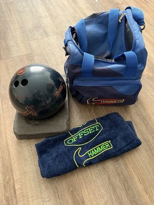 Vintage Hammer Claw Bowling Ball Set With Bag