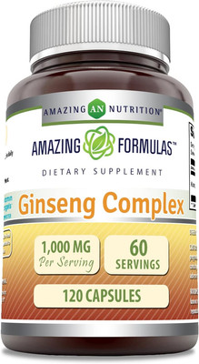 Amazing Formulas Ginseng Complex 1000mg of 4:1 Korean Extract, 120... 