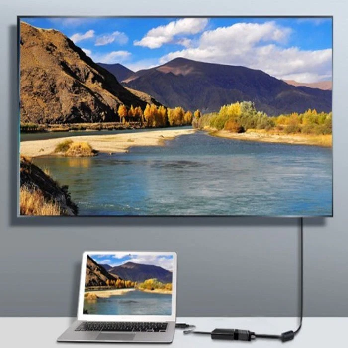 1,8m HDMI VGA Kabel Adapter Stecker FullHD 1080p PC Monitor Computer Vergoldet - Bild 4 von 4