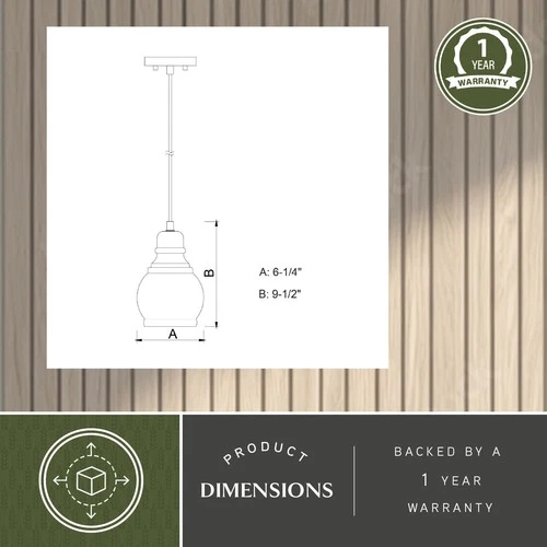 Vaxcel Lighting P0246 Millie 1 Light 6-1/4"W Mini Pendant - Bronze - Picture 6 of 11