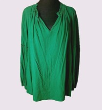 Crown & Ivy Curvy 2X Green Flowy Tunic Textur...
