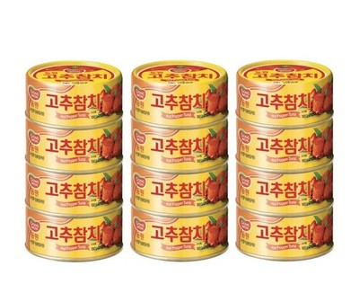 Dongwon Korean Hot Pepper Tuna 100g | Korean Spicy Tuna Canned Food | 12 Cans