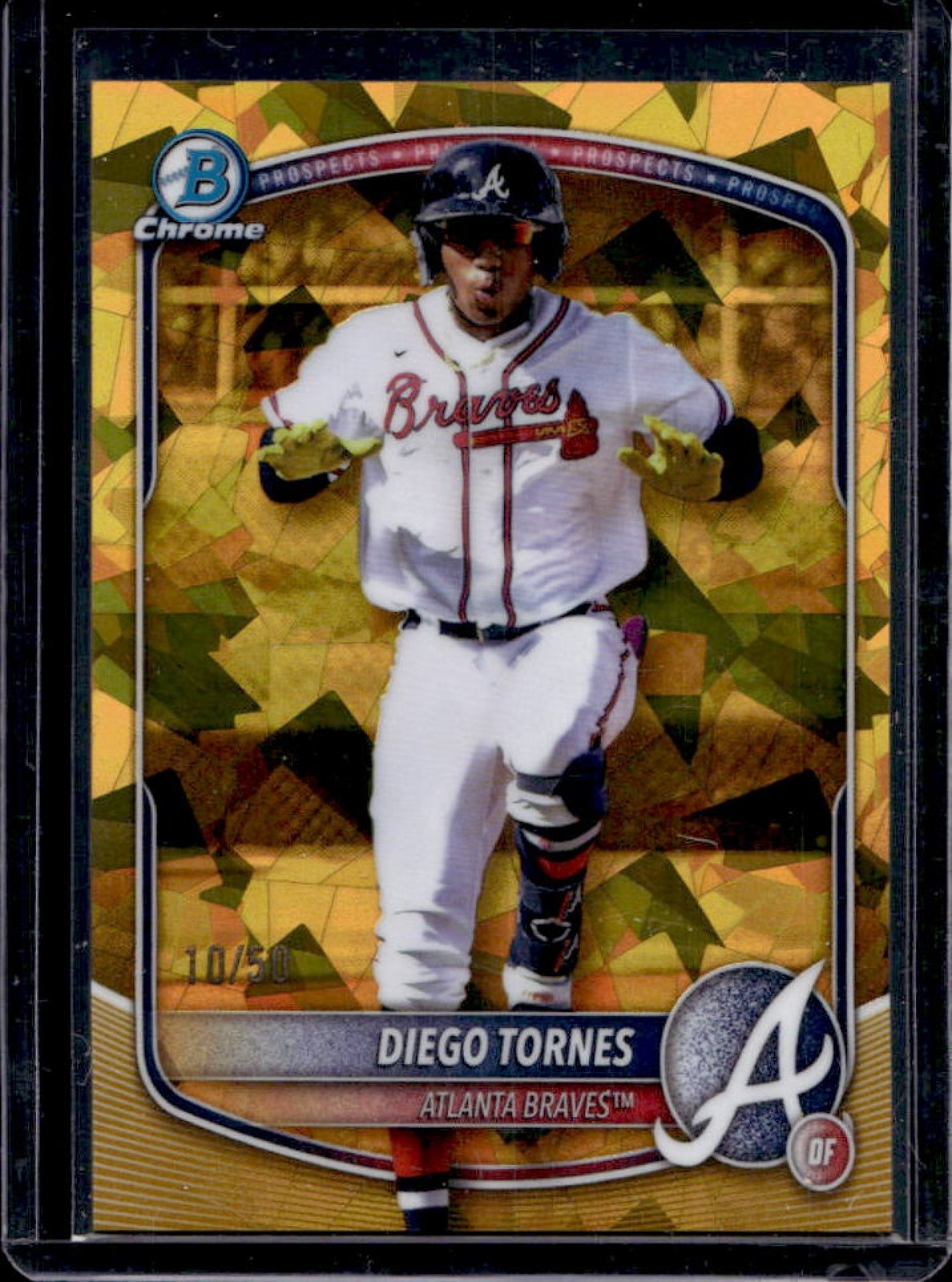 2025 Bowman Chrome Sapphire Diego Tornes Image Variation Gold Refractor 1st #/50