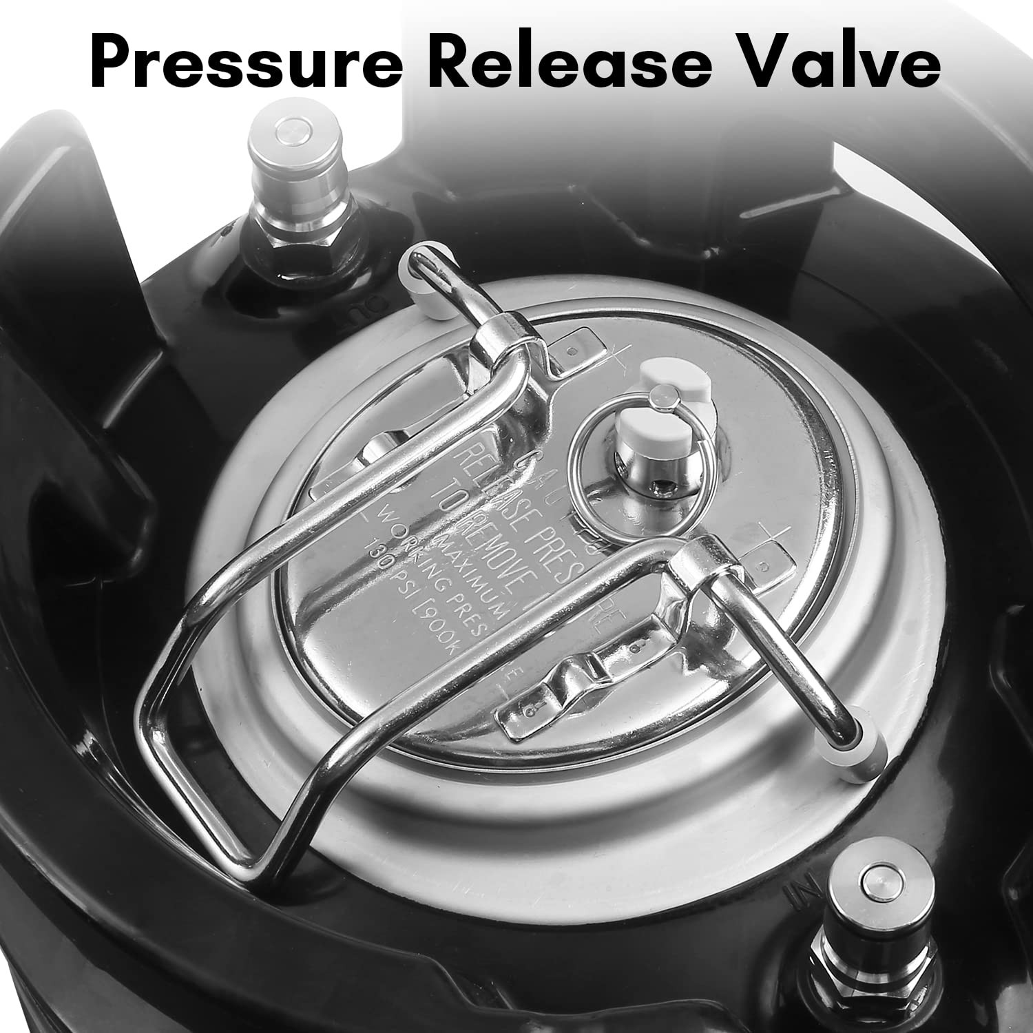 New 1.75 Gallon Ball Lock Keg, Stainless Steel Beer Keg with Dual Rubber Hand...