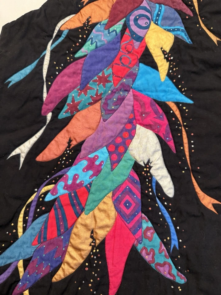 Chaleco Acolchado Hecho a Mano De Colección Talla L XL Usable Arte Boho Tribal Sundance Diseños Foto 4 de 4