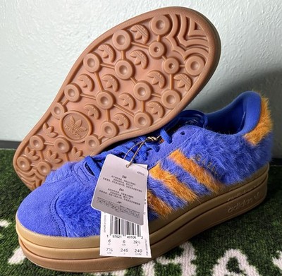 US Women s 7.5 - Adidas Gazelle Bold  Hi-Res Blue Bright Orange  JS3906