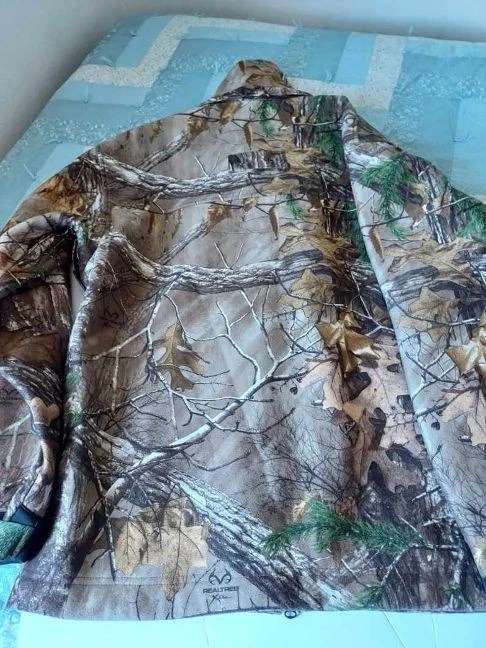 GAMEHIDE HUNTING Mens Sz Large Camo Full Zip Snap Pocket Jacket - Image 4 of 4