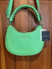 Nanette Lepore Leather Tote Sholder Bag Green